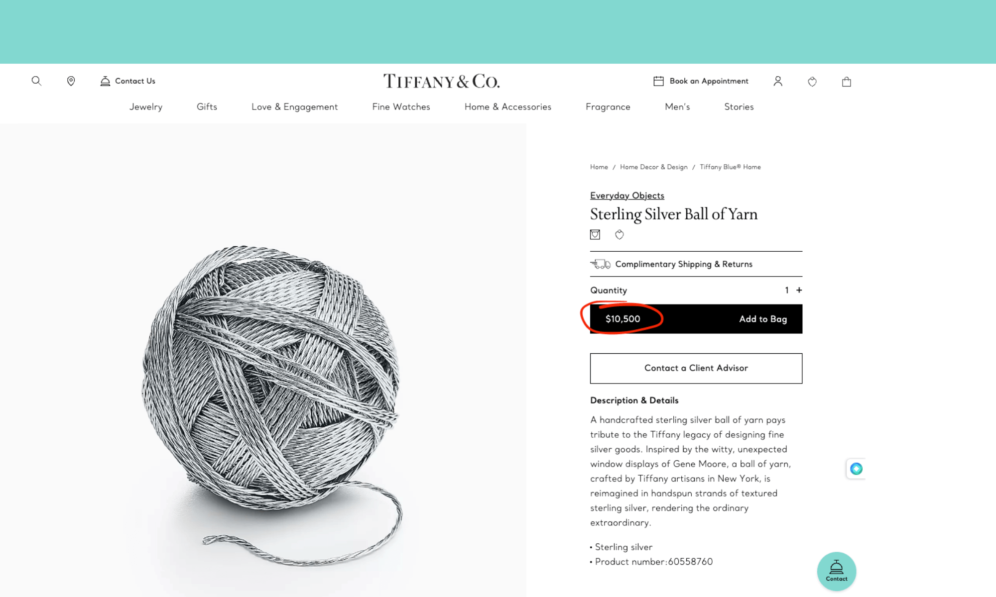 What is Strategic Pricing? This image illustrates strategic pricing by showcasing Tiffany & Co.'s strategic pricing with a nearly $11,000 silver ball of yarn.